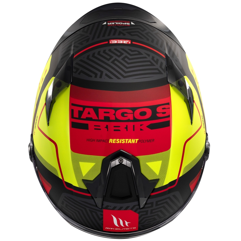 Casque moto intégral MT Targo S Brik noir-jaune mat