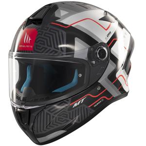 Casque moto intégral MT Targo S Brik noir brillant-blanc
