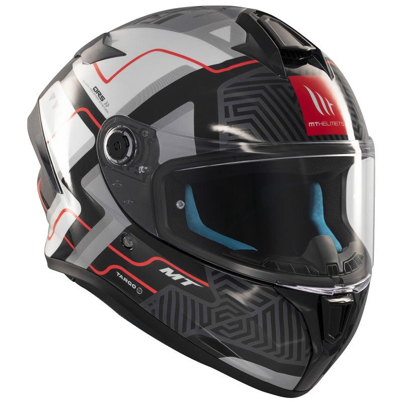 Casque moto intégral MT Targo S Brik noir brillant-blanc