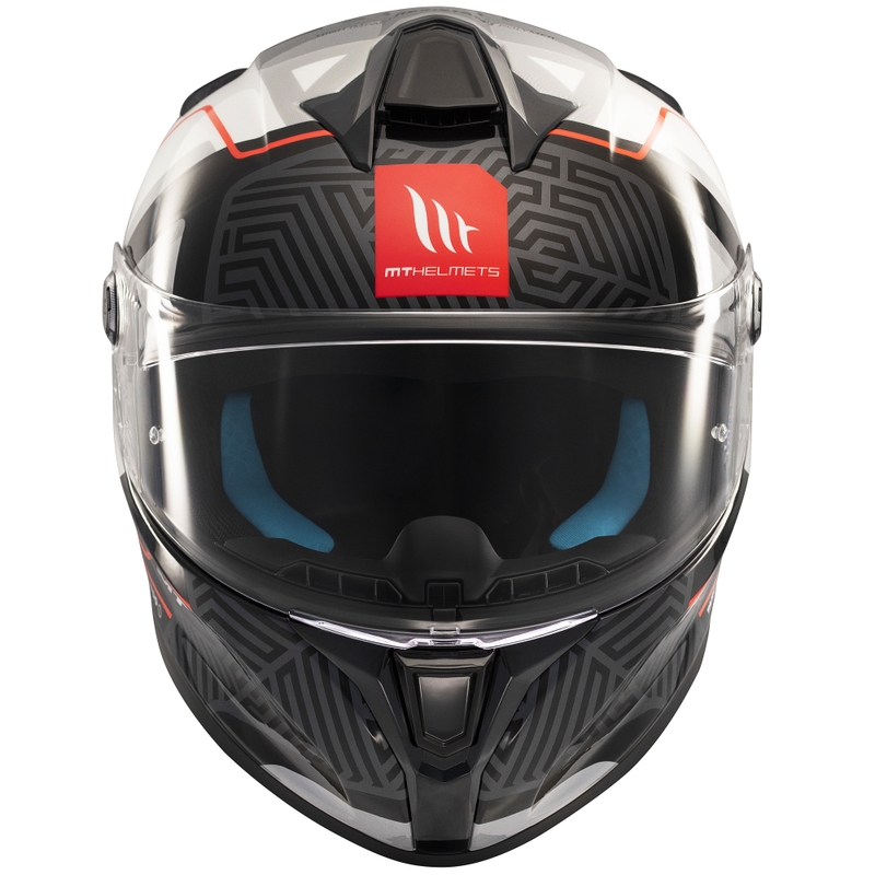 Casque moto intégral MT Targo S Brik noir brillant-blanc