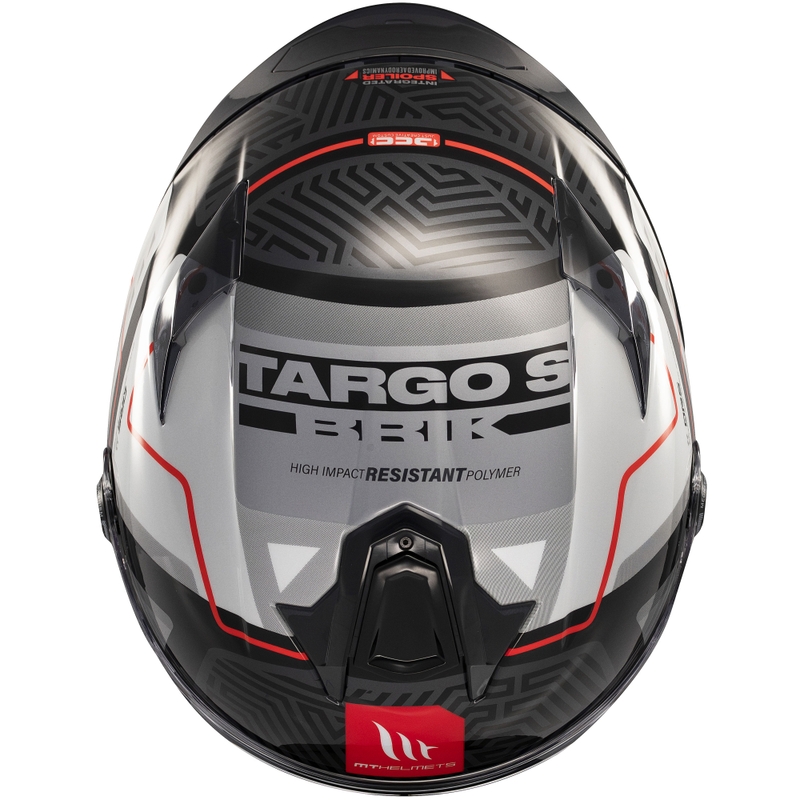 Casque moto intégral MT Targo S Brik noir brillant-blanc