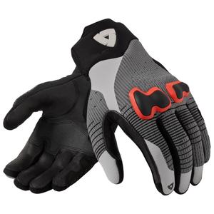 Gants de moto Revit Kinetic 2 gris-rouge