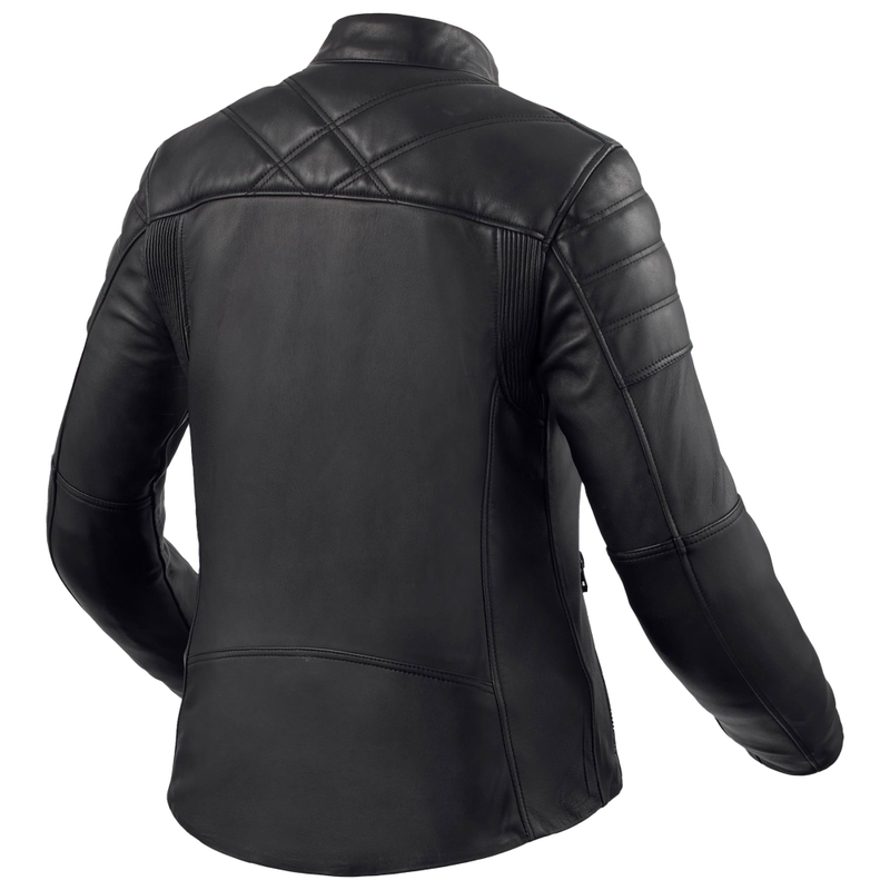 Veste de moto en cuir noir pour femme Revit London