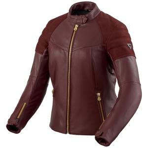 Veste de moto en cuir pour femme Revit London aubergine