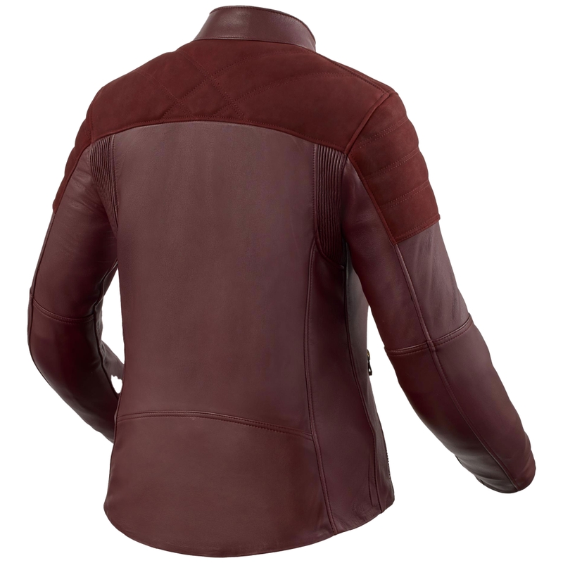 Veste de moto en cuir pour femme Revit London aubergine