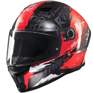 Casque moto intégral MT Stinger 2 Ardent noir-rouge