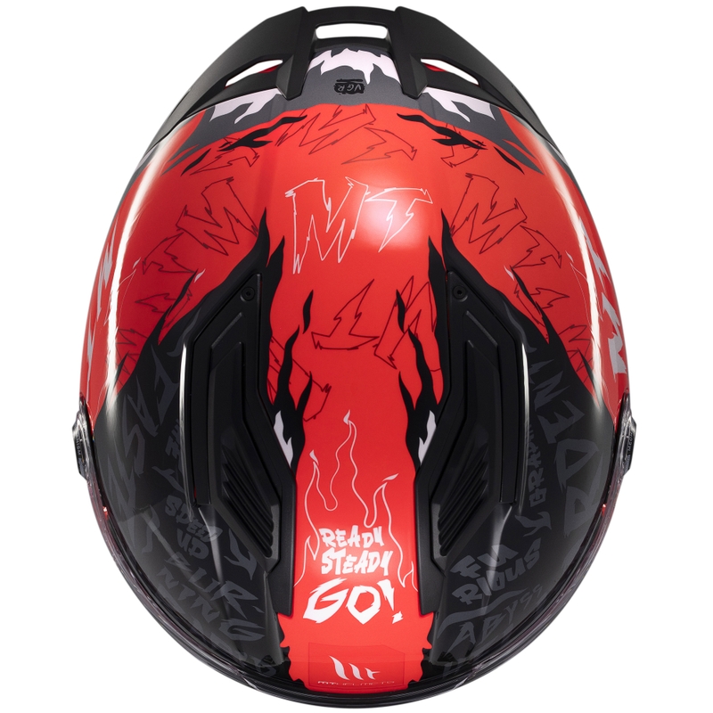 Casque moto intégral MT Stinger 2 Ardent noir-rouge