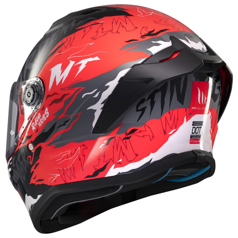 Casque moto intégral MT Stinger 2 Ardent noir-rouge