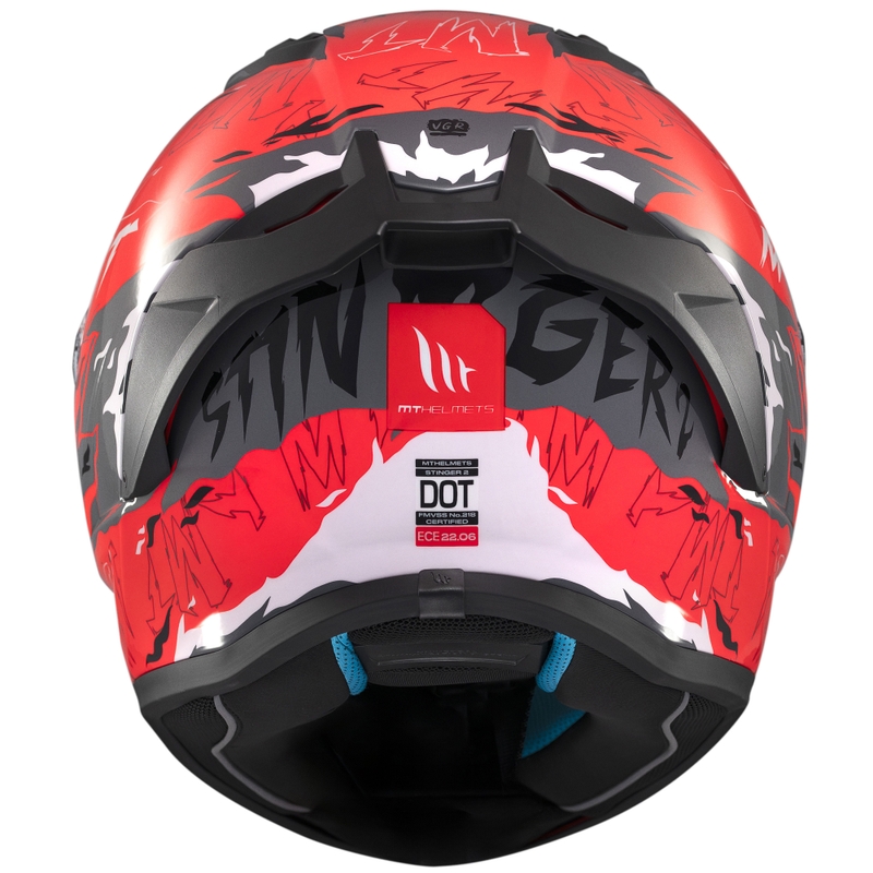 Casque moto intégral MT Stinger 2 Ardent noir-rouge