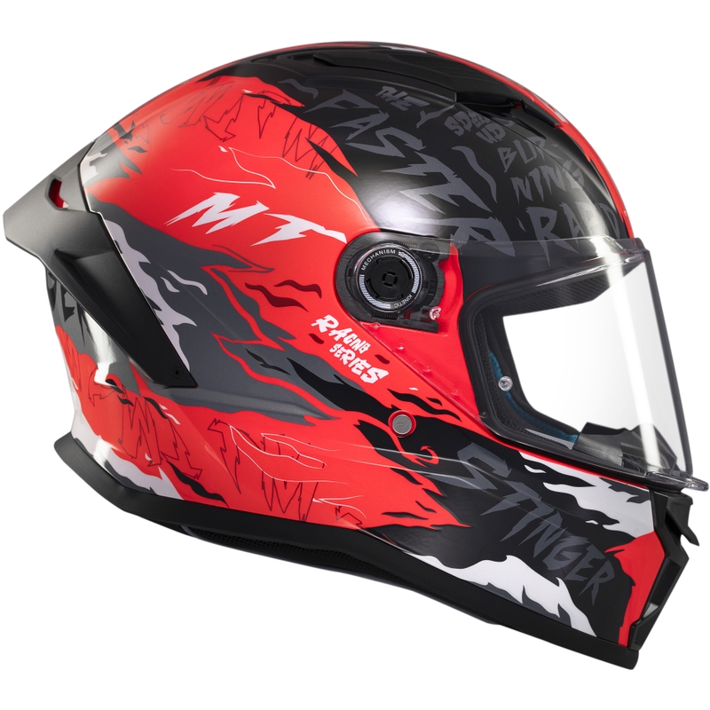 Casque moto intégral MT Stinger 2 Ardent noir-rouge