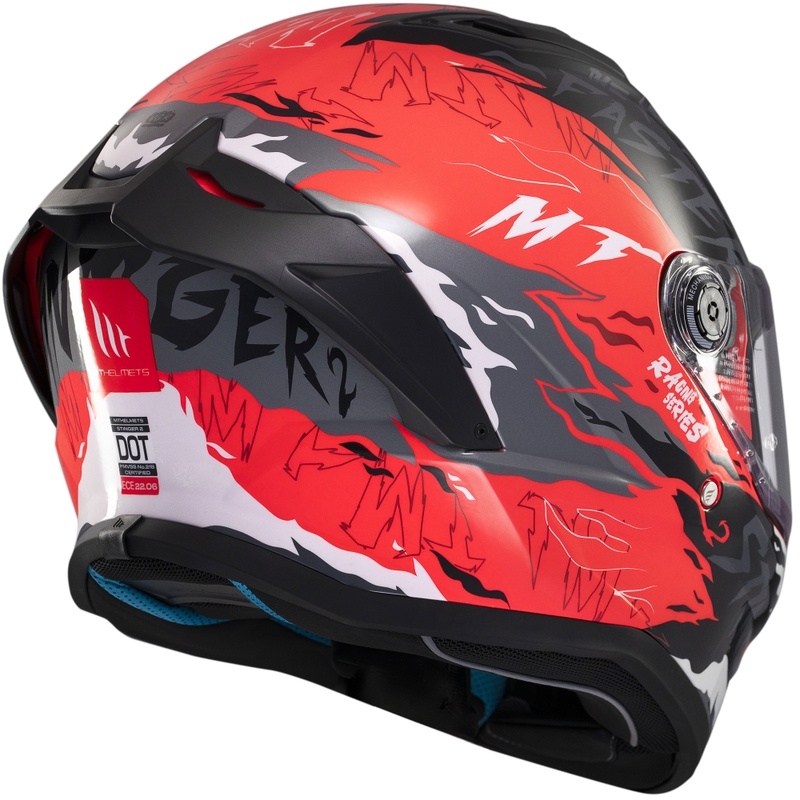Casque moto intégral MT Stinger 2 Ardent noir-rouge