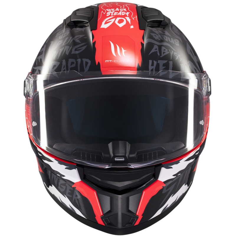 Casque moto intégral MT Stinger 2 Ardent noir-rouge