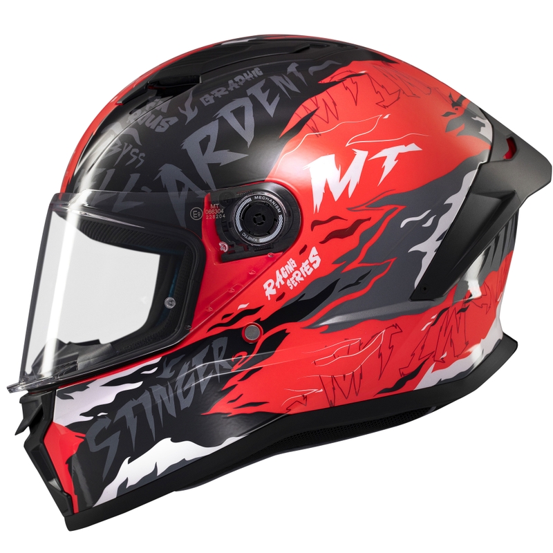 Casque moto intégral MT Stinger 2 Ardent noir-rouge