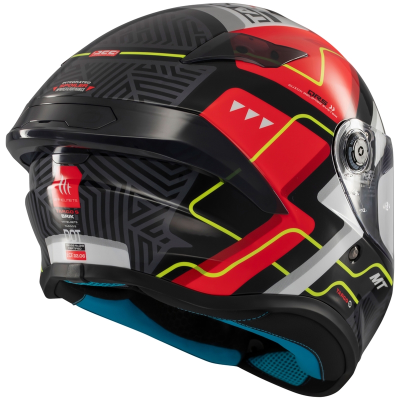 Casque moto intégral MT Targo S Brik brillant noir-rouge