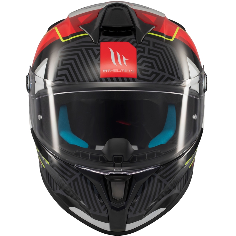 Casque moto intégral MT Targo S Brik brillant noir-rouge