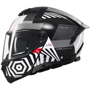 Casque moto modulable MT Atom 2 SV Strange noir-blanc-gris