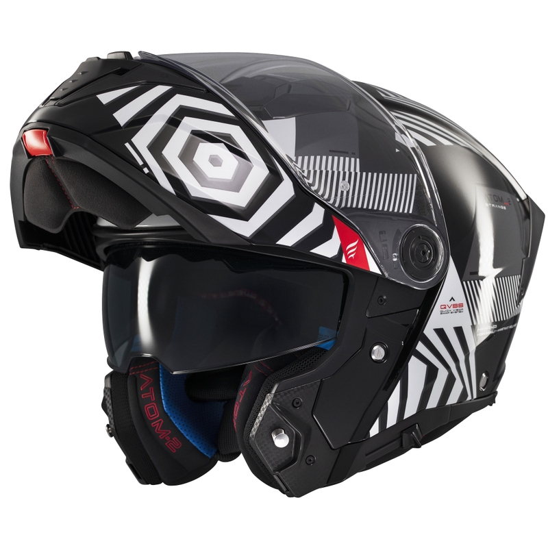Casque moto modulable MT Atom 2 SV Strange noir-blanc-gris
