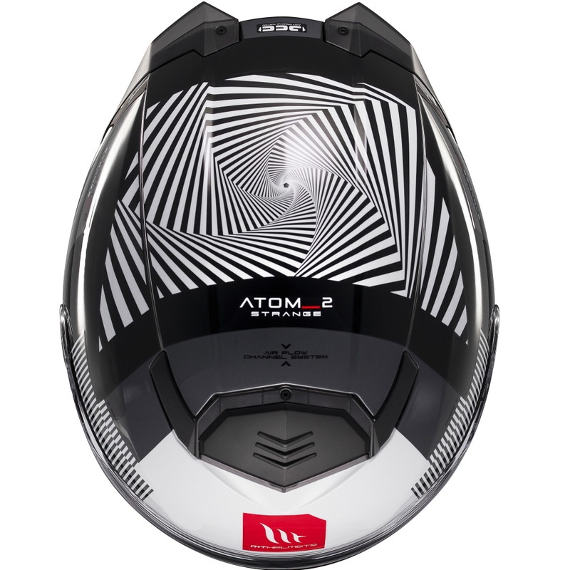 Casque moto modulable MT Atom 2 SV Strange noir-blanc-gris