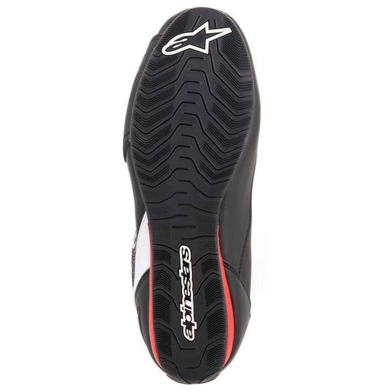 Bottes de moto Alpinestars Faster 3 Rideknit noir-blanc-rouge
