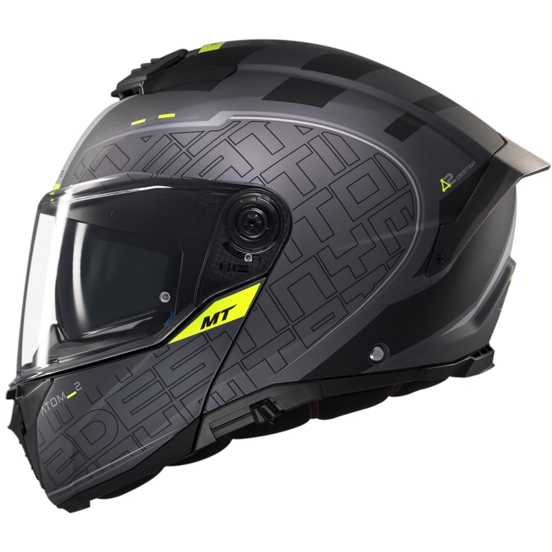 Casque moto modulable MT Atom 2 SV Destiny noir-gris mat
