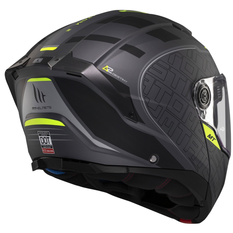 Casque moto modulable MT Atom 2 SV Destiny noir-gris mat