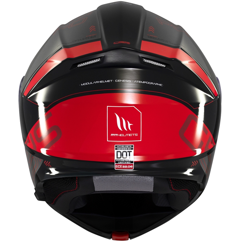 Casque moto modulable MT Genesis SV Atempo noir-gris-rouge