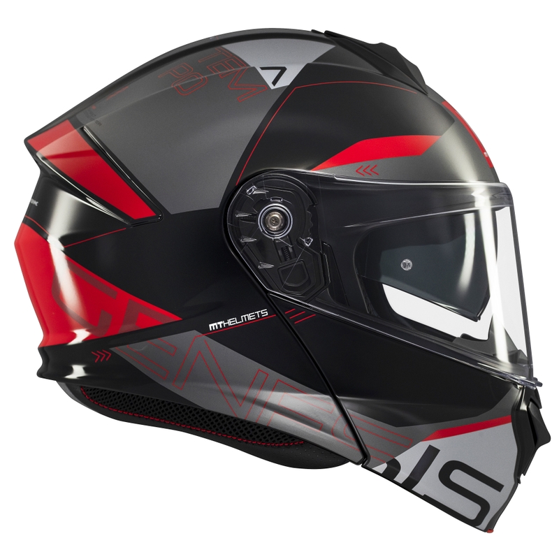 Casque moto modulable MT Genesis SV Atempo noir-gris-rouge