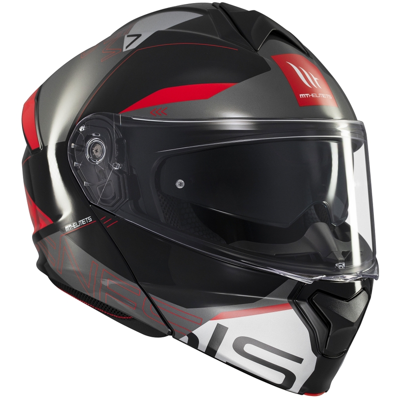 Casque moto modulable MT Genesis SV Atempo noir-gris-rouge