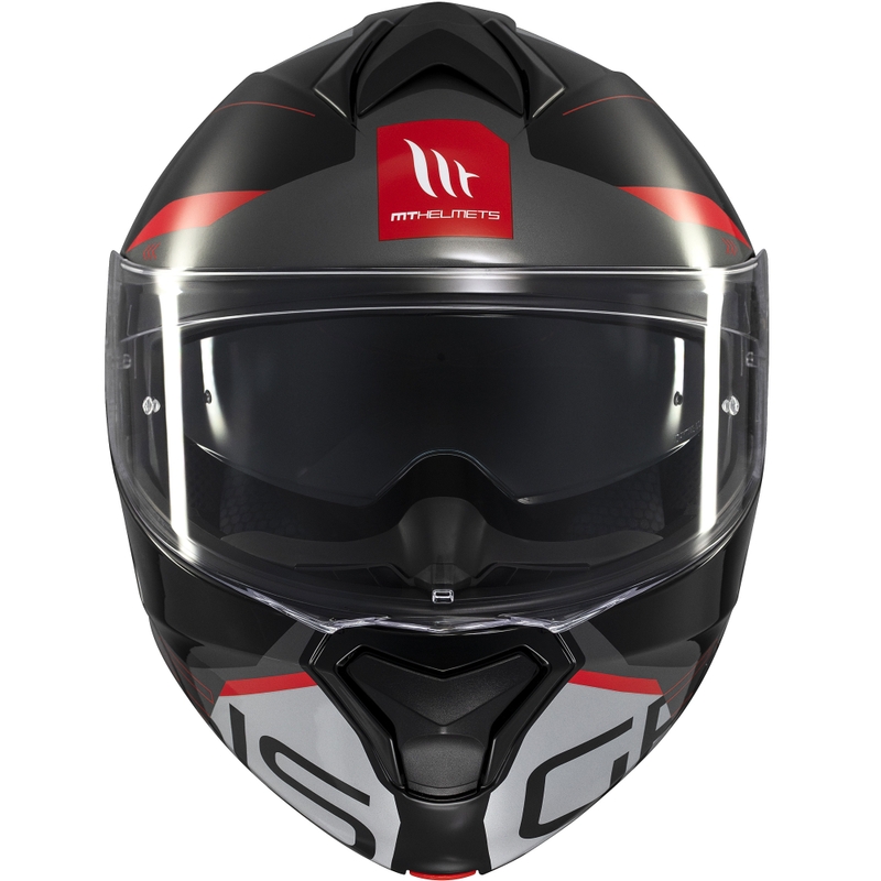 Casque moto modulable MT Genesis SV Atempo noir-gris-rouge