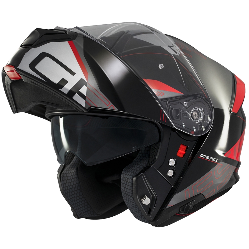 Casque moto modulable MT Genesis SV Atempo noir-gris-rouge