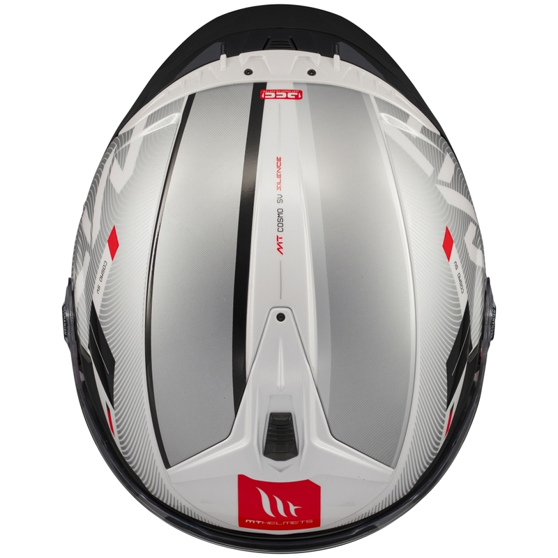 Casque moto ouvert MT Cosmo SV Silence blanc-gris
