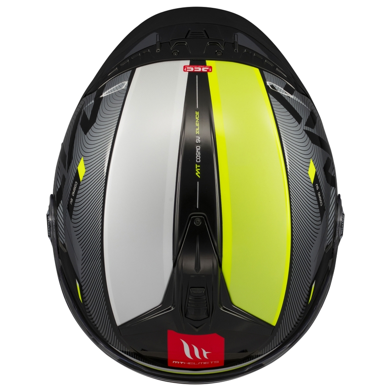 Casque moto ouvert MT Cosmo SV Silence noir-jaune fluo
