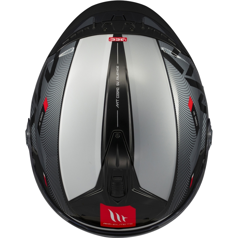 Casque moto ouvert MT Cosmo SV Silence noir-gris-blanc
