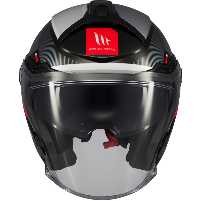 Casque moto ouvert MT Cosmo SV Silence noir-gris-blanc