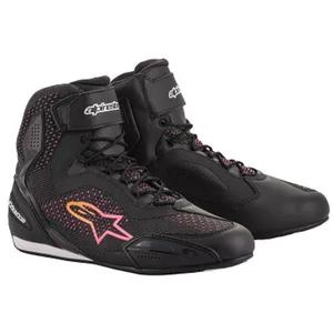 Bottes moto femme Alpinestars Stella Faster 3 Rideknit, noir-jaune-rose