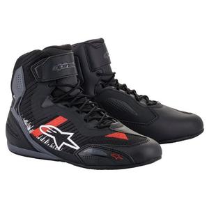 Bottes moto Alpinestars Faster 3 Rideknit noir-gris-rouge