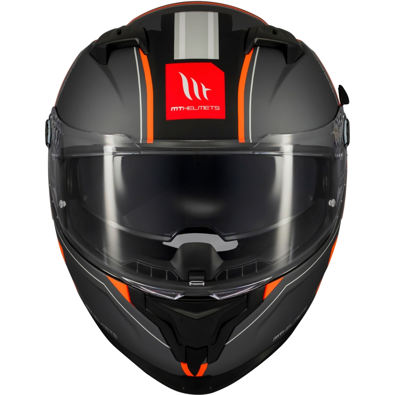 Casque moto intégral MT Braker SV Charm noir mat-orange