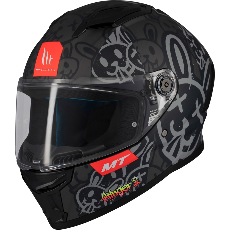 Casque moto intégral MT Stinger 2 RAM F1 noir-gris