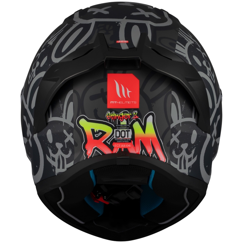 Casque moto intégral MT Stinger 2 RAM F1 noir-gris