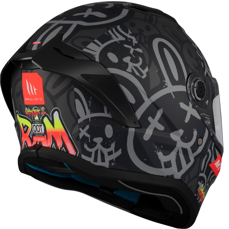 Casque moto intégral MT Stinger 2 RAM F1 noir-gris