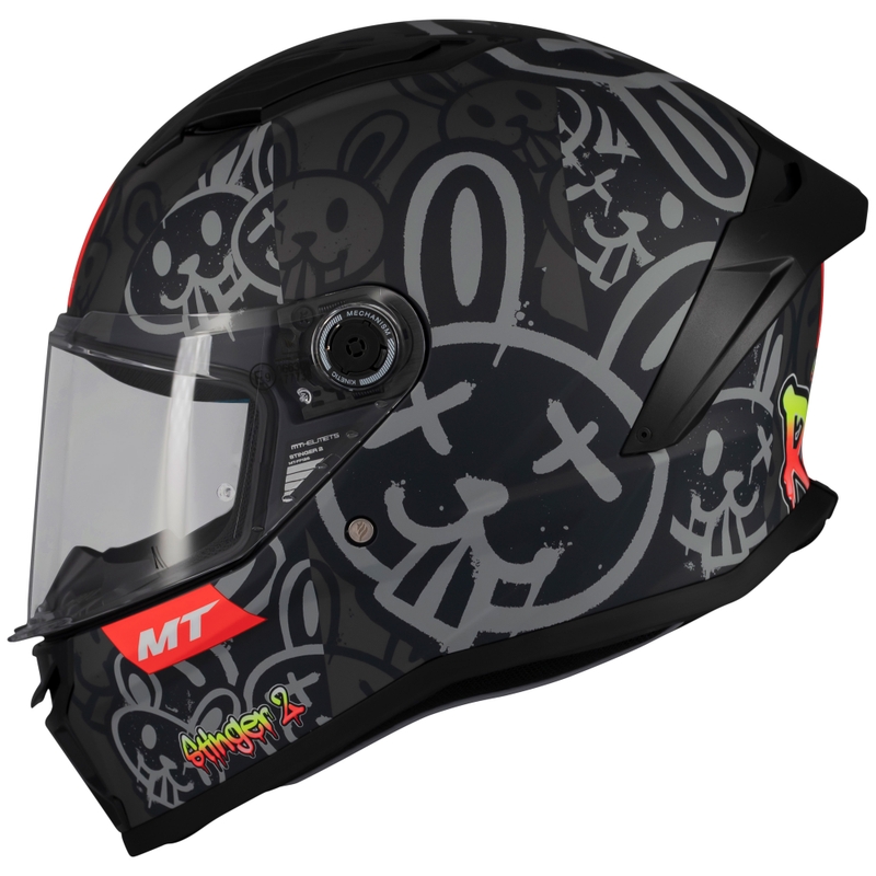 Casque moto intégral MT Stinger 2 RAM F1 noir-gris