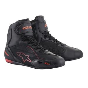Bottes moto Alpinestars Faster 3 Drystar noir-rouge fluo
