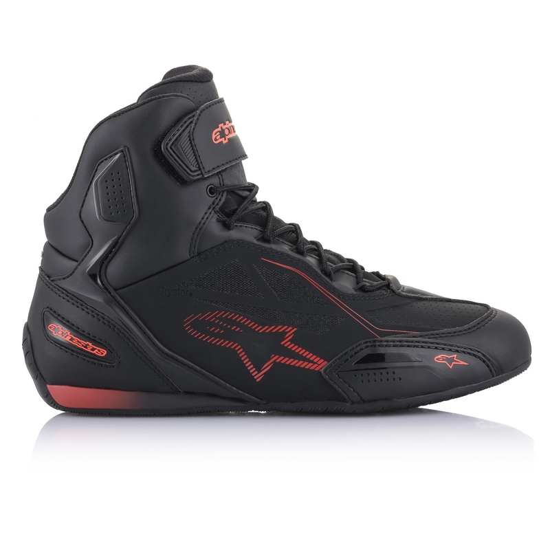 Bottes moto Alpinestars Faster 3 Drystar noir-rouge fluo