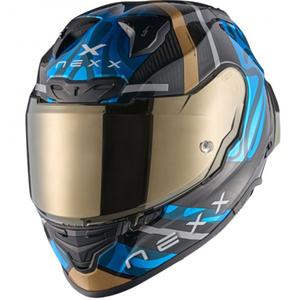 Casque moto intégral Nexx X.R3R Swirl turquoise