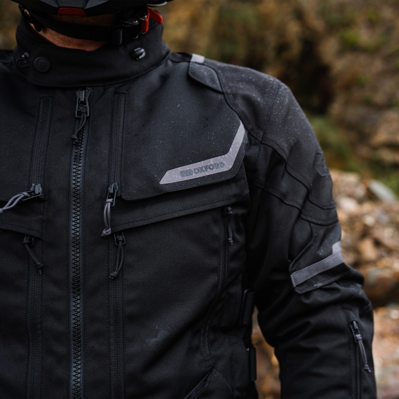 Veste de moto Oxford Advanced Rockland Dry2Dry noire