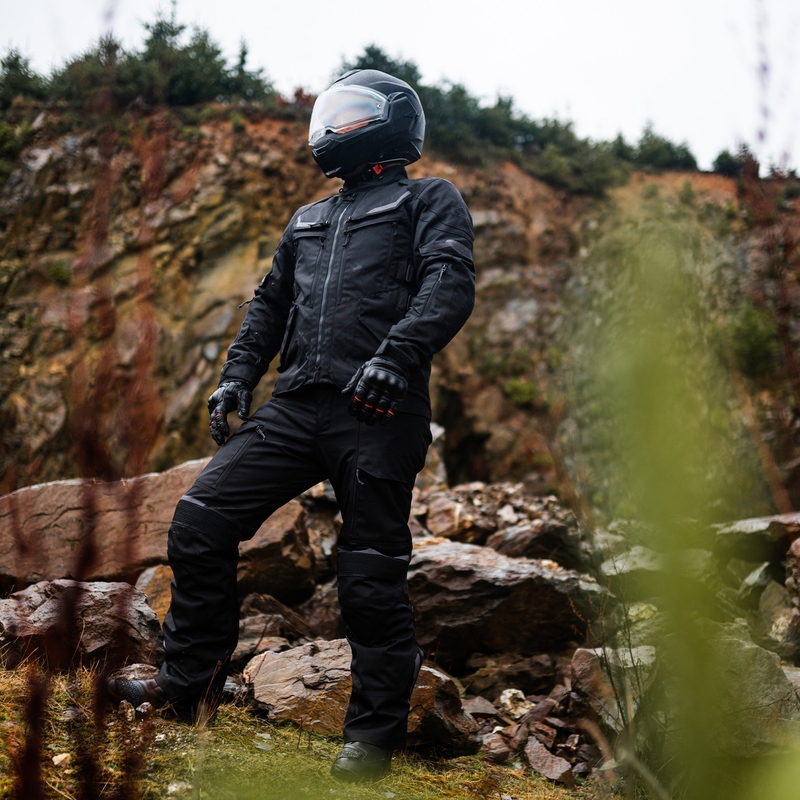 Veste de moto Oxford Advanced Rockland Dry2Dry noire