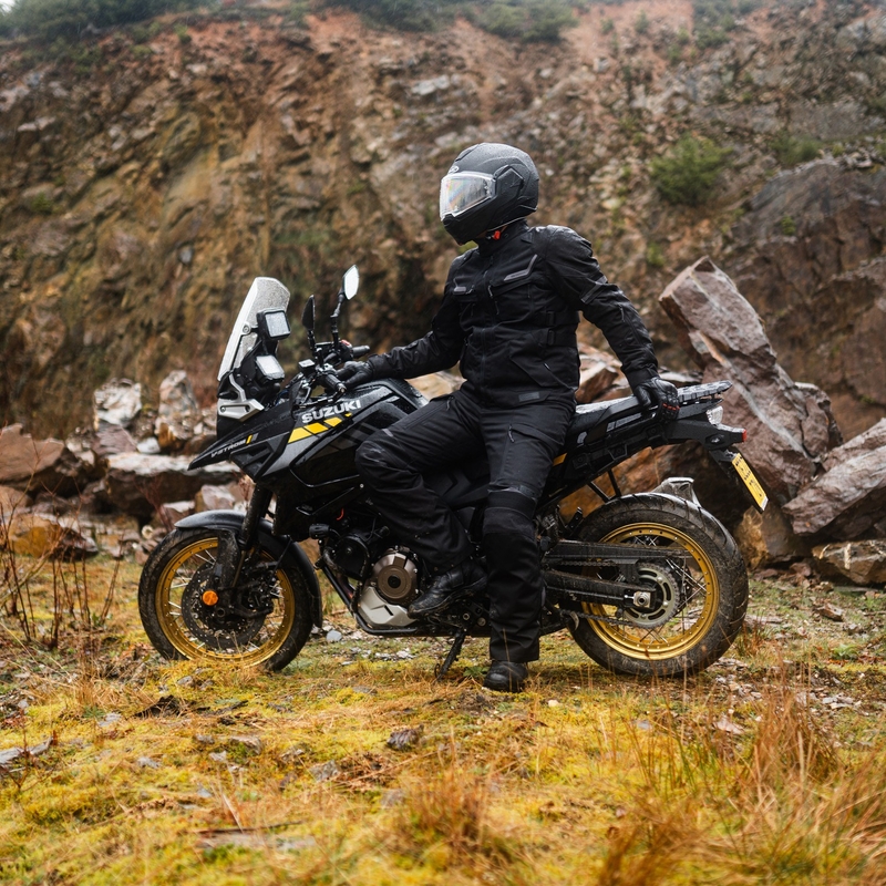 Veste de moto Oxford Advanced Rockland Dry2Dry noire