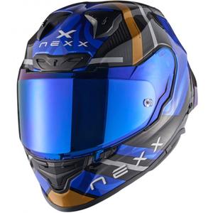 Casque moto intégral Nexx X.R3R Swirl bleu foncé