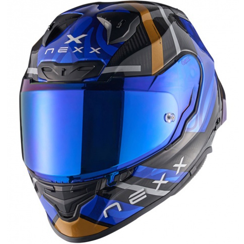 Casque moto intégral Nexx X.R3R Swirl bleu foncé