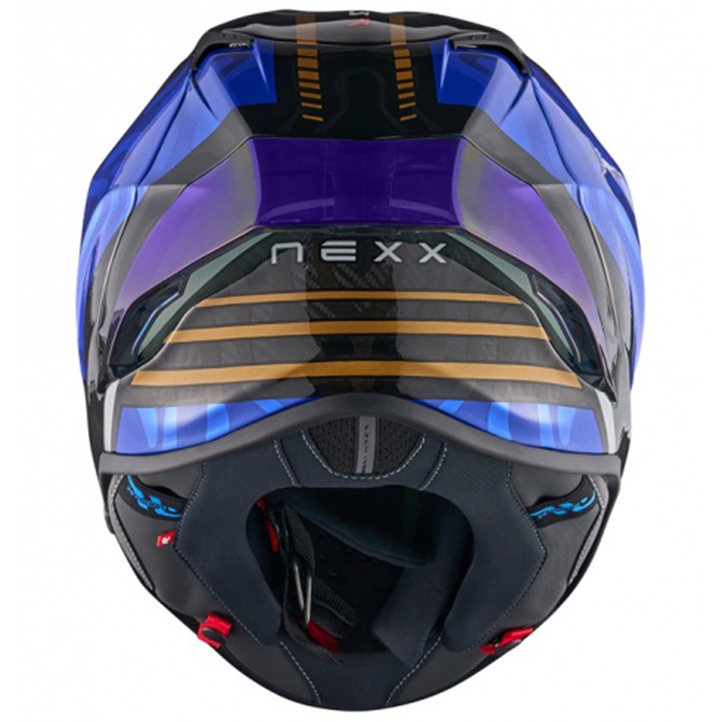 Casque moto intégral Nexx X.R3R Swirl bleu foncé